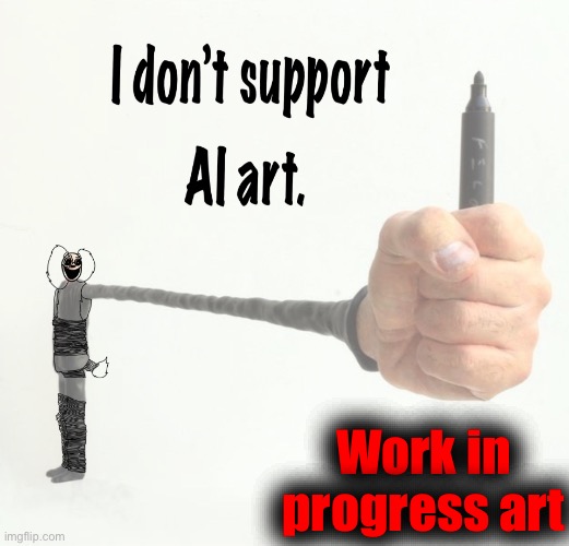 The blurry torso and leg parts are slinky’s for anyone curious | Work in progress art | image tagged in we must save the planet | made w/ Imgflip meme maker