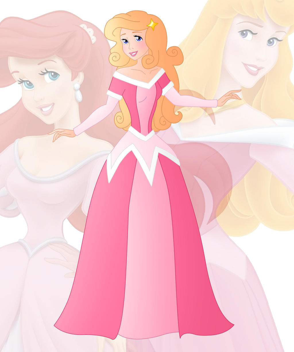 disney fusion: Ariel and Aurora Blank Meme Template