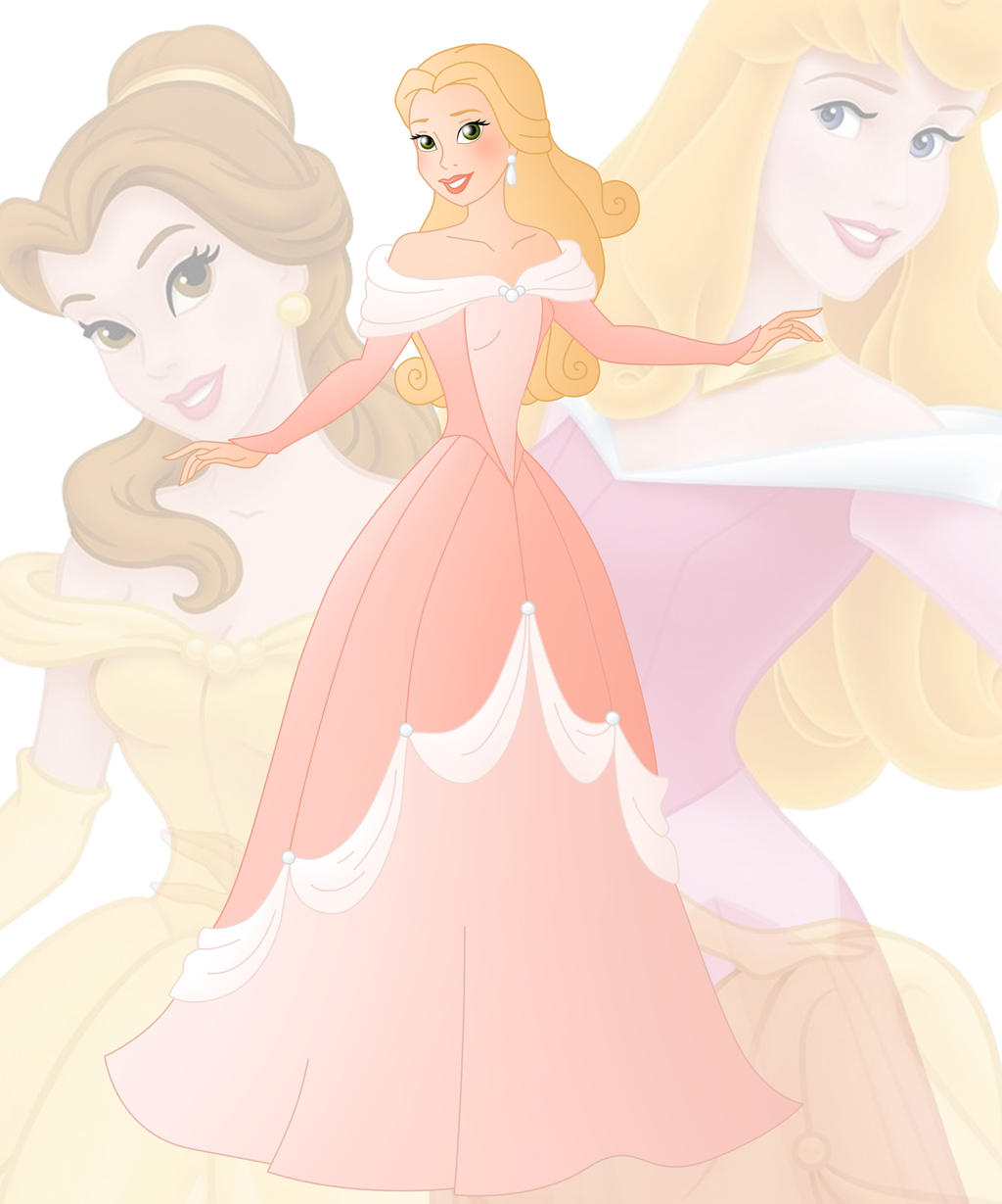 disney fusion Aurora and Belle Blank Meme Template
