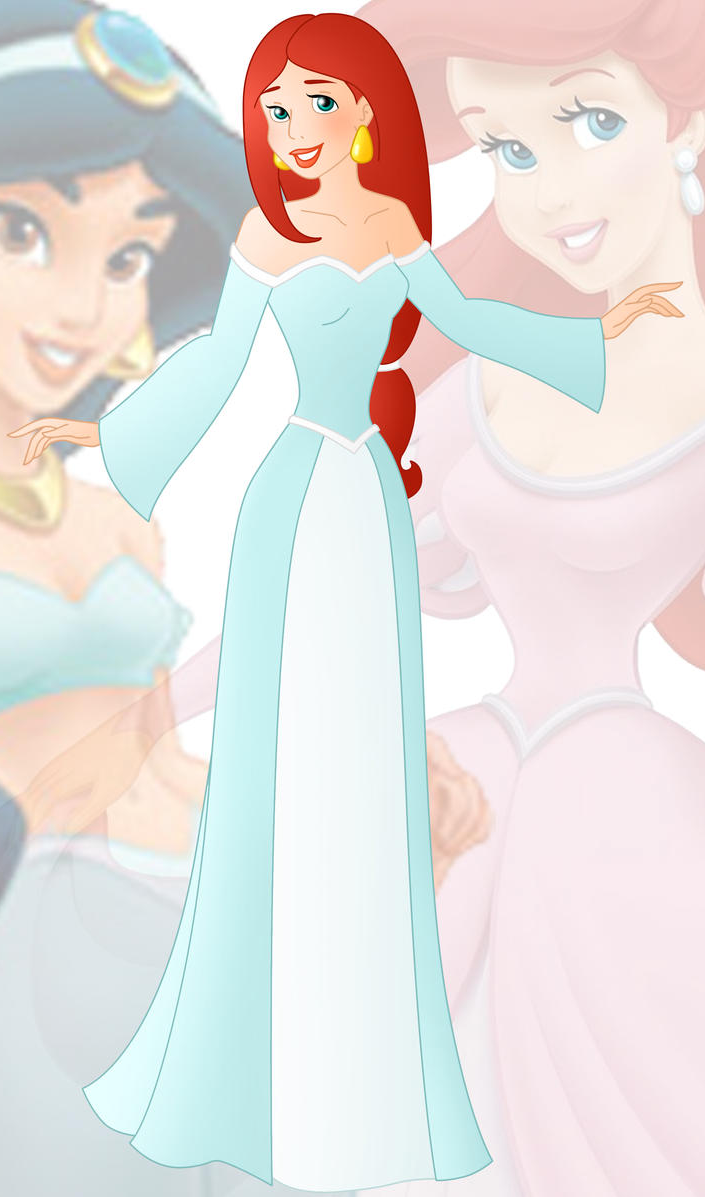 Princess Jillian (Jasmine and Ariel) Blank Meme Template