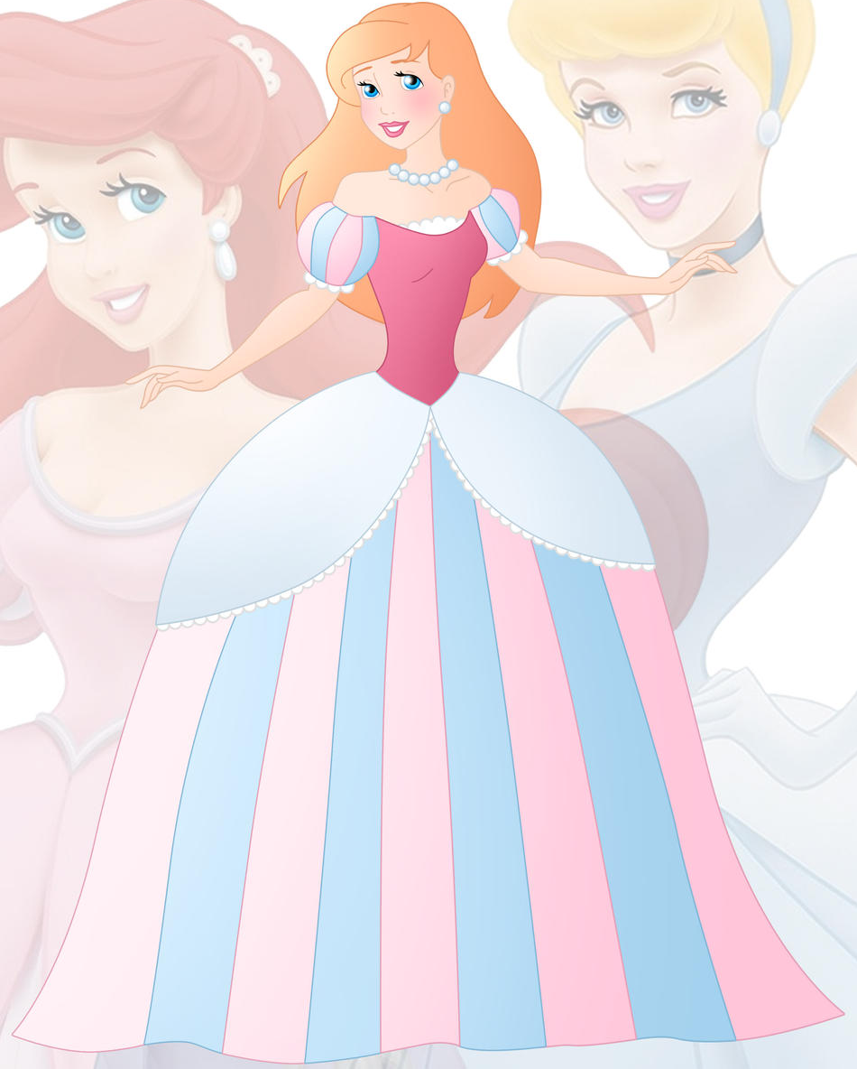 Princess Claire (Ariel and Cinderella) Blank Meme Template