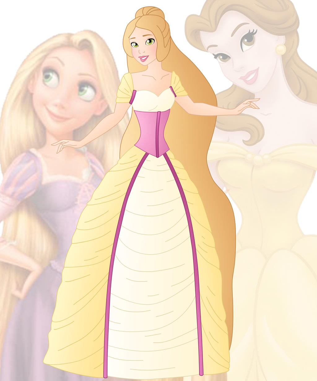 disney fusion: Belle and Rapunzel Blank Meme Template