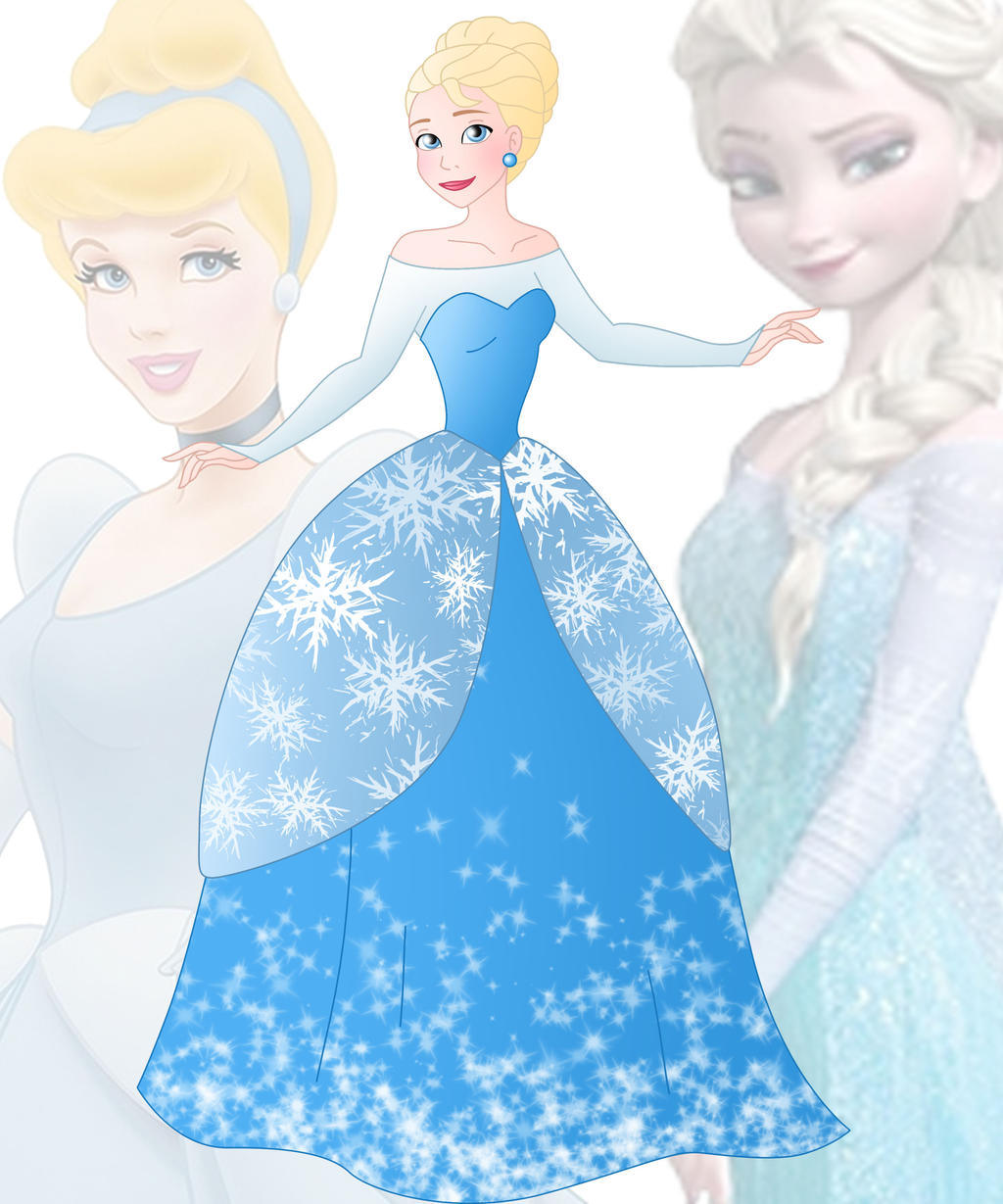 disney fusion: Cinderella and Elsa Blank Meme Template