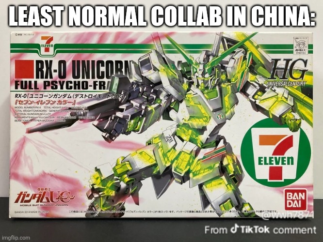 I mean... It's badass | LEAST NORMAL COLLAB IN CHINA: | image tagged in gundam | made w/ Imgflip meme maker