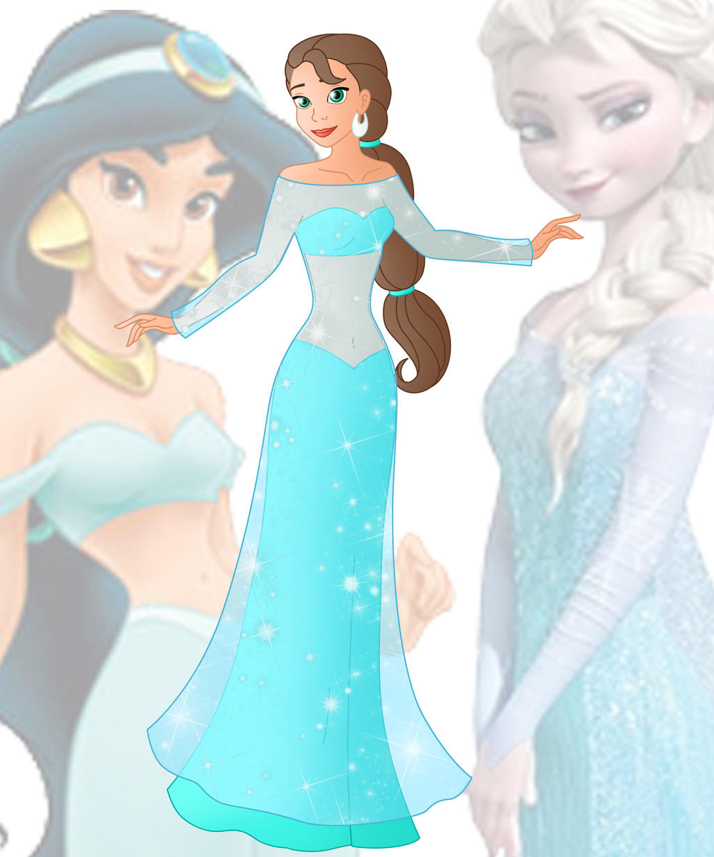 disney fusion: Elsa and Jasmine Blank Meme Template