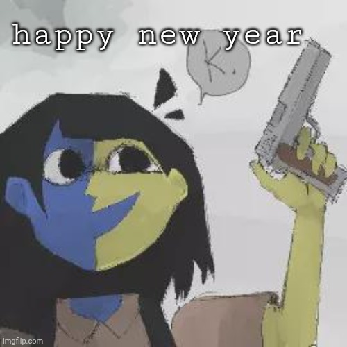 ena gun | happy new year | image tagged in ena gun | made w/ Imgflip meme maker