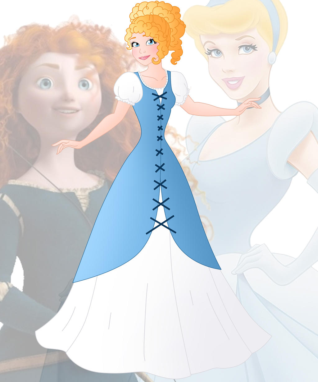disney fusion: Cinderella and Merida Blank Meme Template