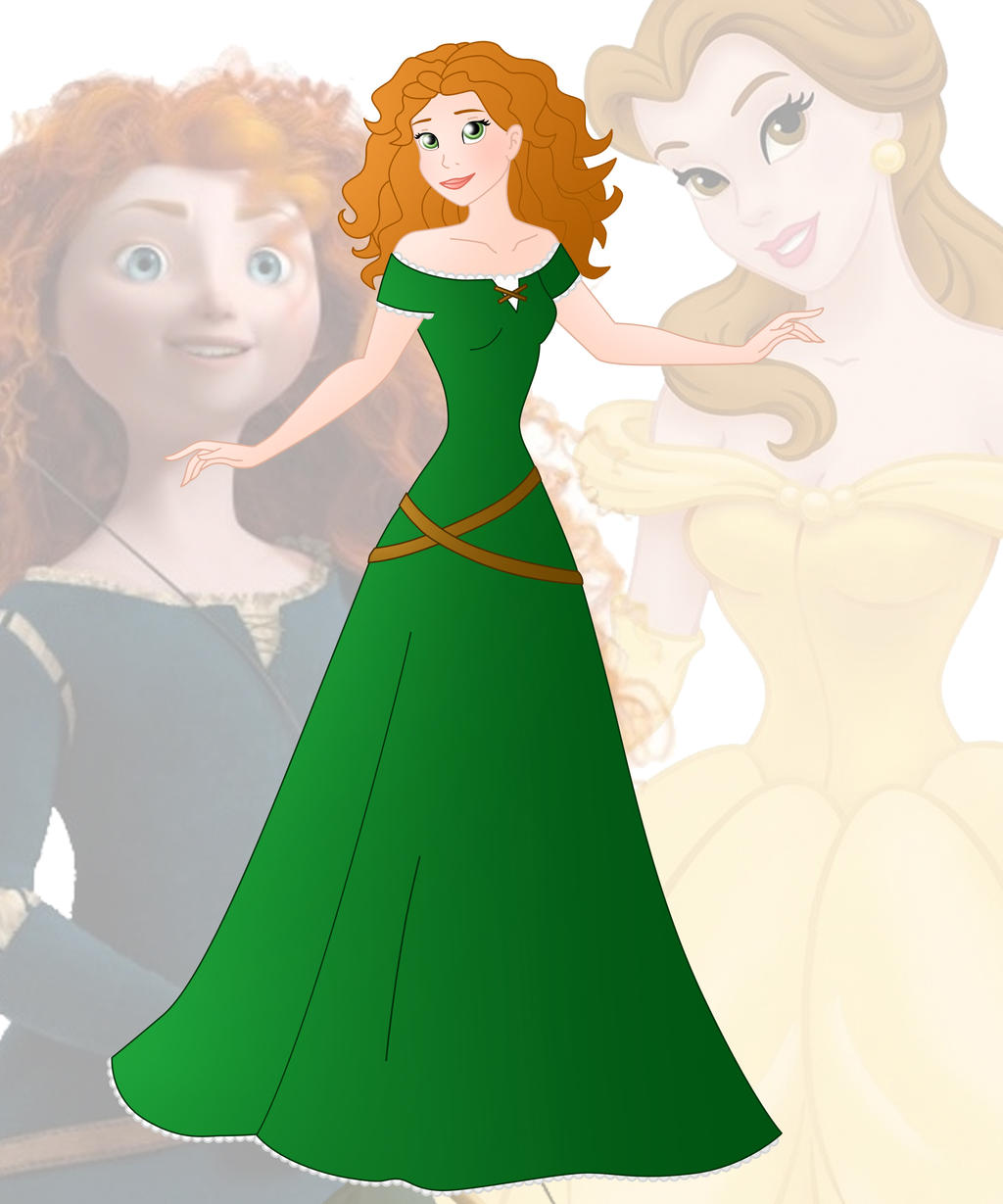 disney fusion: Belle and Merida Blank Meme Template