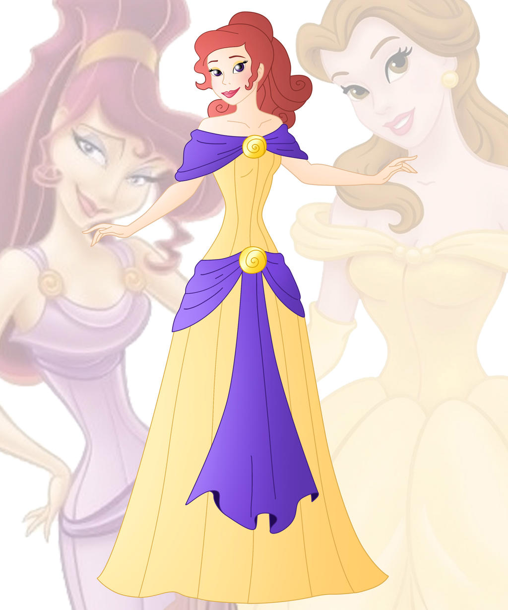 disney fusion: Belle and Meg Blank Meme Template