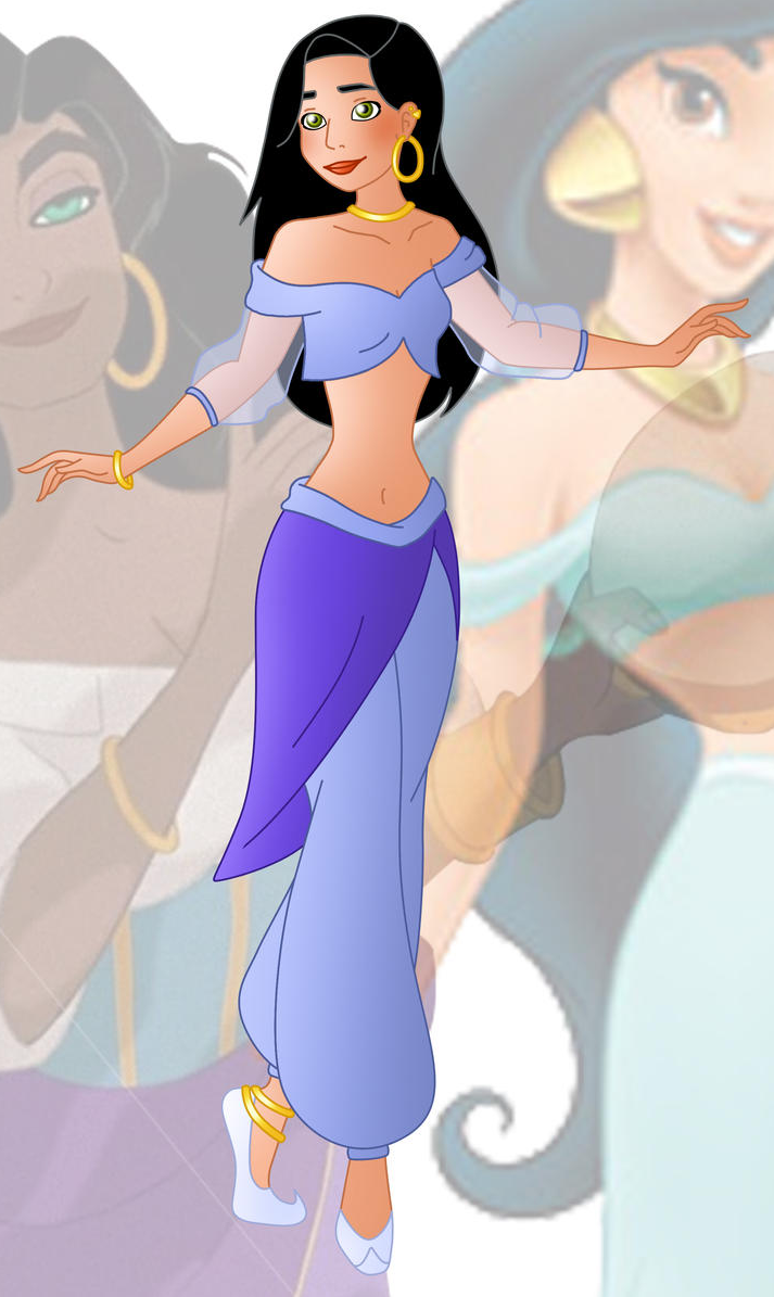 Princess Esmée (Esmeralda and Jasmine) Blank Meme Template