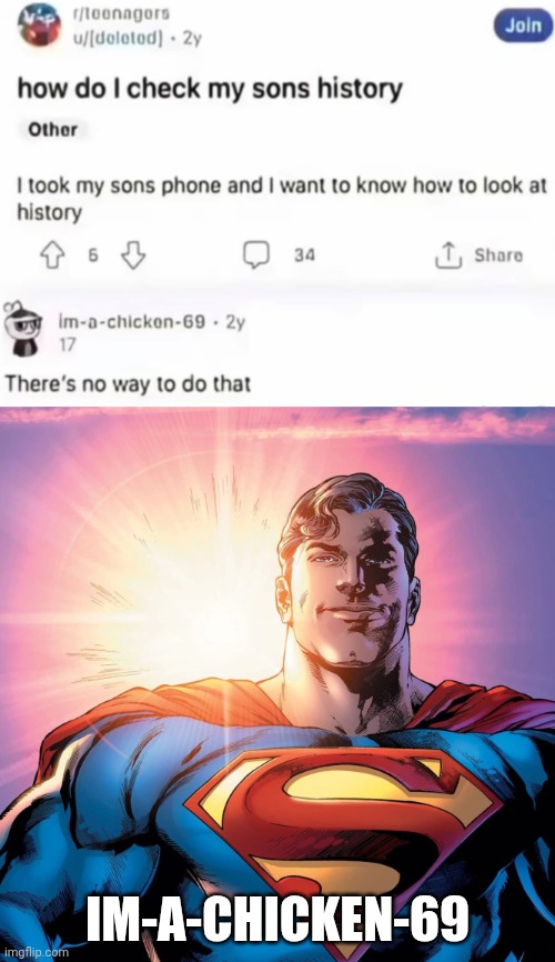 Not all.hero's wear capes | IM-A-CHICKEN-69 | image tagged in superman smiling | made w/ Imgflip meme maker