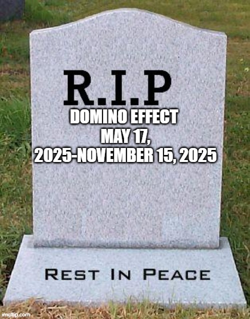 no more eas alarm and sirens as 1x chase theme | DOMINO EFFECT 
MAY 17, 2025-NOVEMBER 15, 2025 | image tagged in rip headstone,1x1x1x1,forsaken,roblox,meme | made w/ Imgflip meme maker