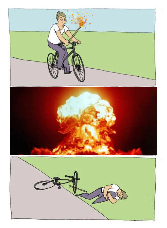 Self explosion Blank Meme Template