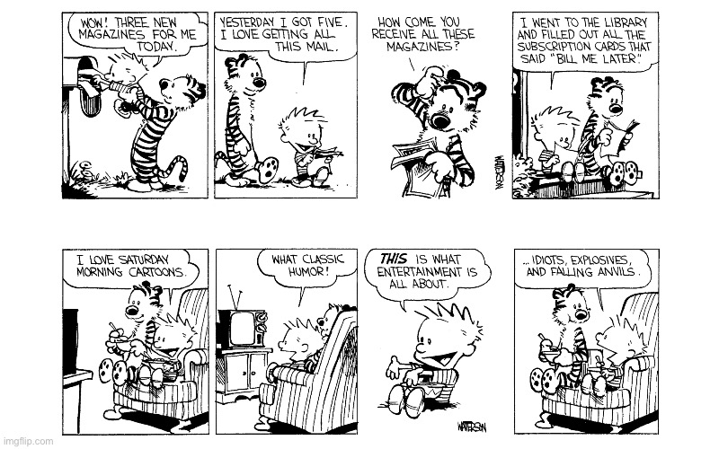 image tagged in calvin and hobbes,comics | made w/ Imgflip meme maker