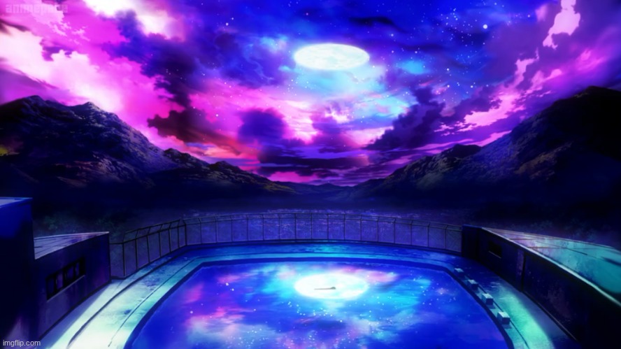 First post of 2026, cool background from one of the animes I've watched (Dusk Maiden of Amnesia) | made w/ Imgflip meme maker