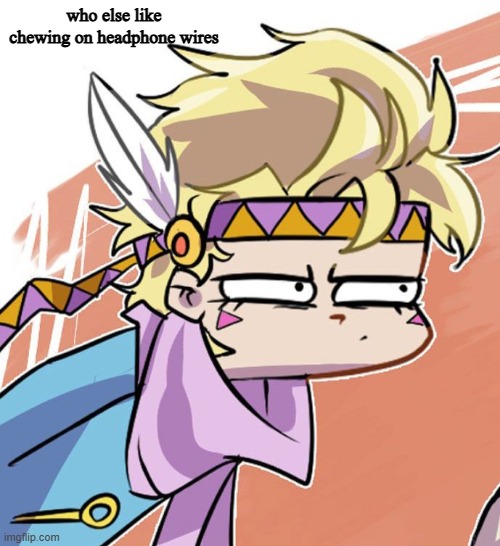 Judgemental Caesar | who else like chewing on headphone wires | image tagged in judgemental caesar | made w/ Imgflip meme maker