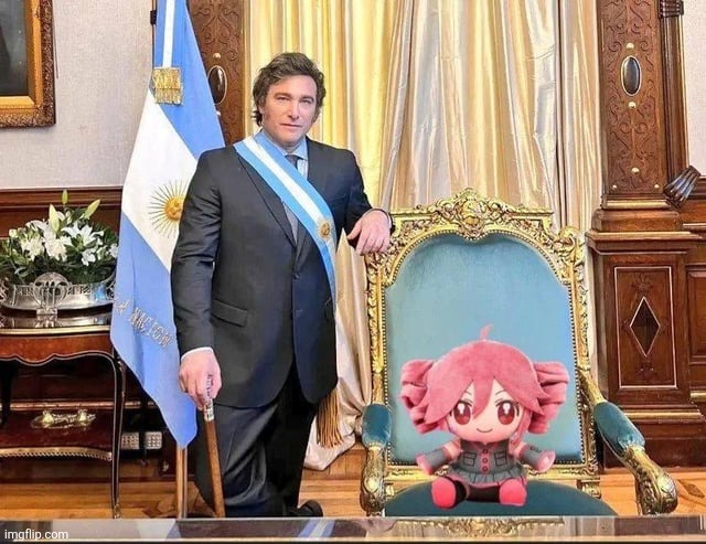 Hello chat | image tagged in javier milei teto | made w/ Imgflip meme maker