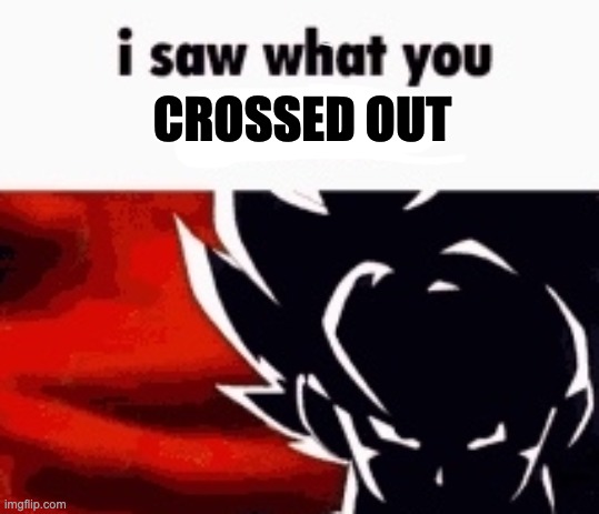 i saw what you deleted | CROSSED OUT | image tagged in i saw what you deleted | made w/ Imgflip meme maker