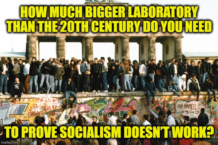 Socialism is always a failure | HOW MUCH BIGGER LABORATORY 
THAN THE 20TH CENTURY DO YOU NEED; TO PROVE SOCIALISM DOESN’T WORK? | image tagged in socialism | made w/ Imgflip meme maker