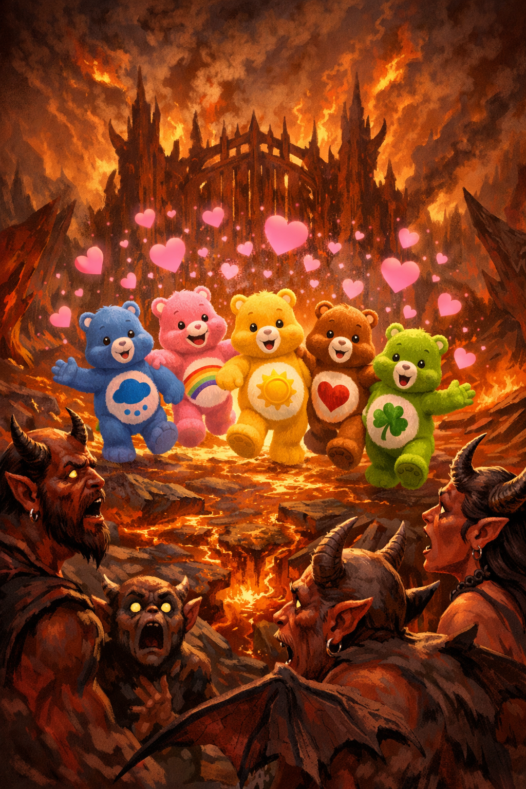 Bisounours cute in hell Blank Meme Template