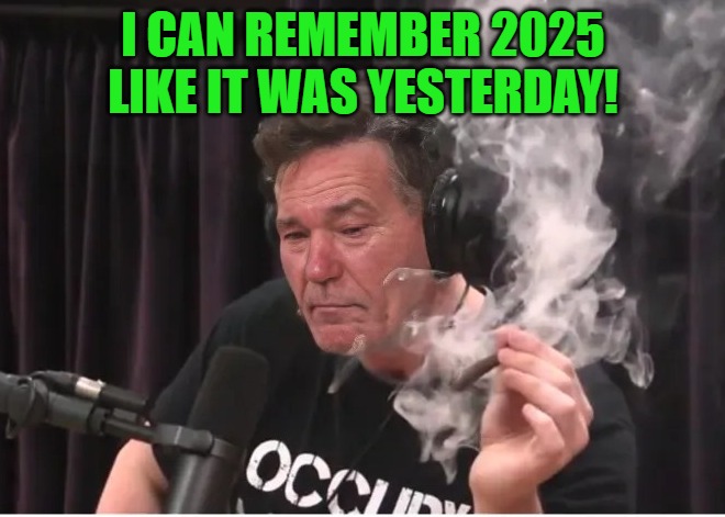 lou smoking | I CAN REMEMBER 2025 LIKE IT WAS YESTERDAY! | image tagged in lou smoking | made w/ Imgflip meme maker