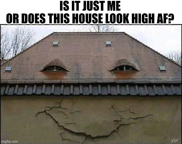 Is It Just Me? | IS IT JUST ME 
OR DOES THIS HOUSE LOOK HIGH AF? | image tagged in chrisjoines1 | made w/ Imgflip meme maker