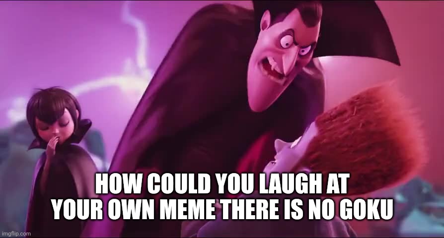 How could you? after I shared my pain with YOU! | HOW COULD YOU LAUGH AT YOUR OWN MEME THERE IS NO GOKU | image tagged in how could you after i shared my pain with you | made w/ Imgflip meme maker