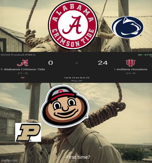 Indiana football meme | image tagged in memes,college football,indiana,football,sports,nfl memes | made w/ Imgflip meme maker