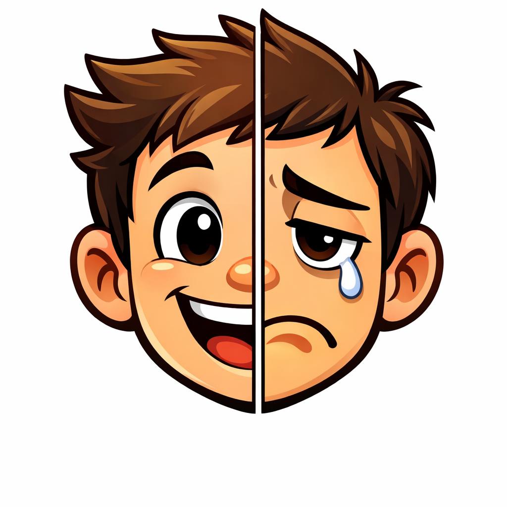 a face that is half happy half sad Blank Meme Template