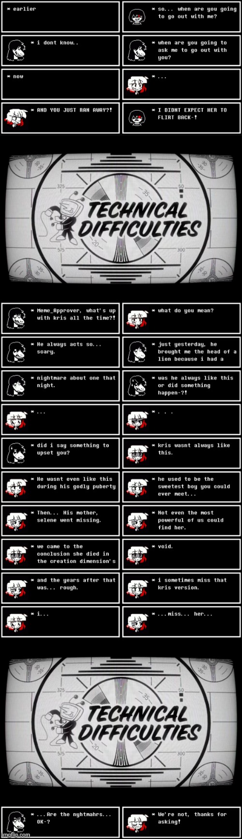 mmmh tasty susie | image tagged in technical difficulties | made w/ Imgflip meme maker