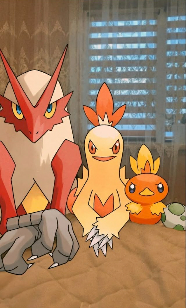 Torchic-Blaziken Family Blank Meme Template