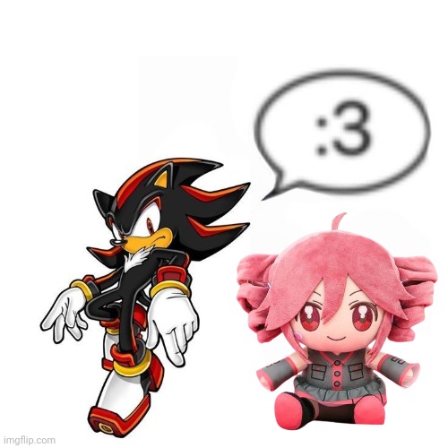 If people say Sonic and Miku are siblings, so is Shadow and Teto (scoure: Fandoms, and TRUST ME) | made w/ Imgflip meme maker