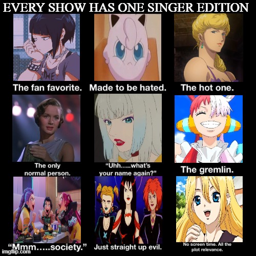 every show has one singer edition | EVERY SHOW HAS ONE SINGER EDITION | image tagged in every show has one,singers,kpop demon hunters,singing in the rain,media,singing | made w/ Imgflip meme maker