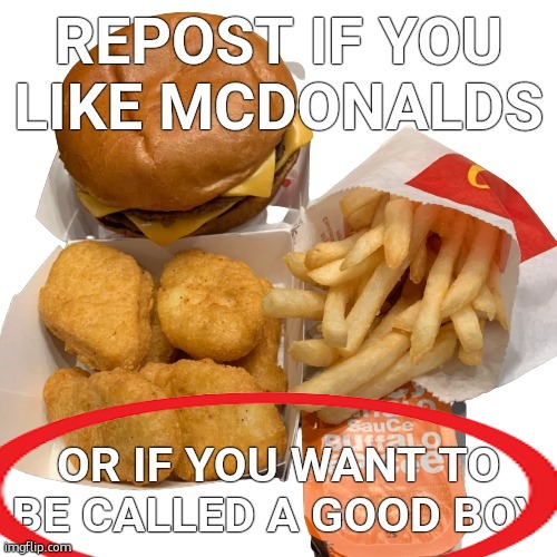 repost if you like mcdonalds | image tagged in repost if you like mcdonalds | made w/ Imgflip meme maker