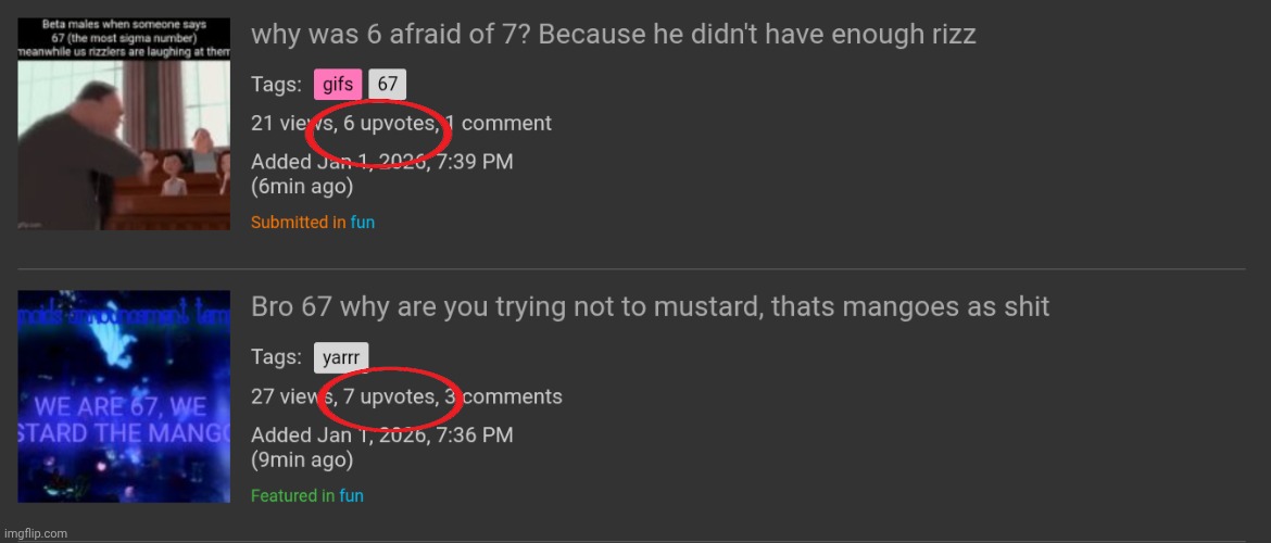 67 | made w/ Imgflip meme maker