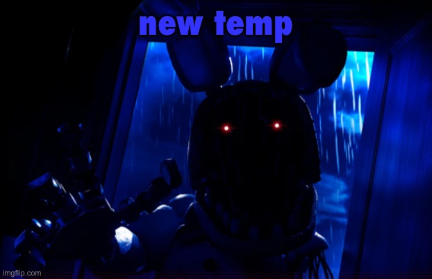 withered bonnie announcement template | new temp | image tagged in withered bonnie announcement template | made w/ Imgflip meme maker