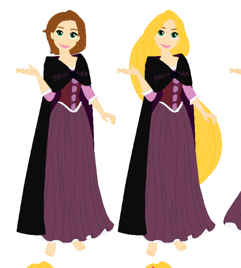 Rapunzel Wearing a Cape Blank Meme Template