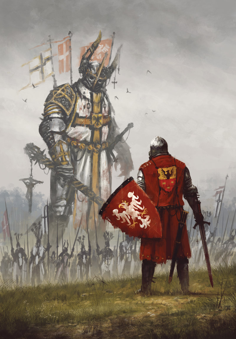Pole standing in front of the crusaders battle of grunwald Blank Meme Template