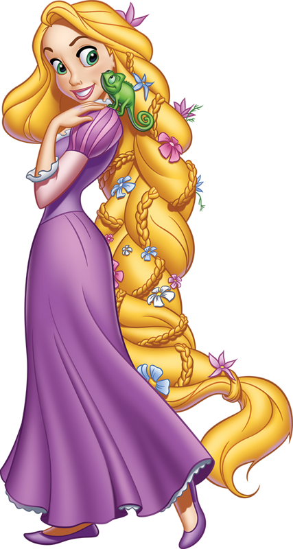 Rapunzel Wears a Braid With Flowers Blank Meme Template