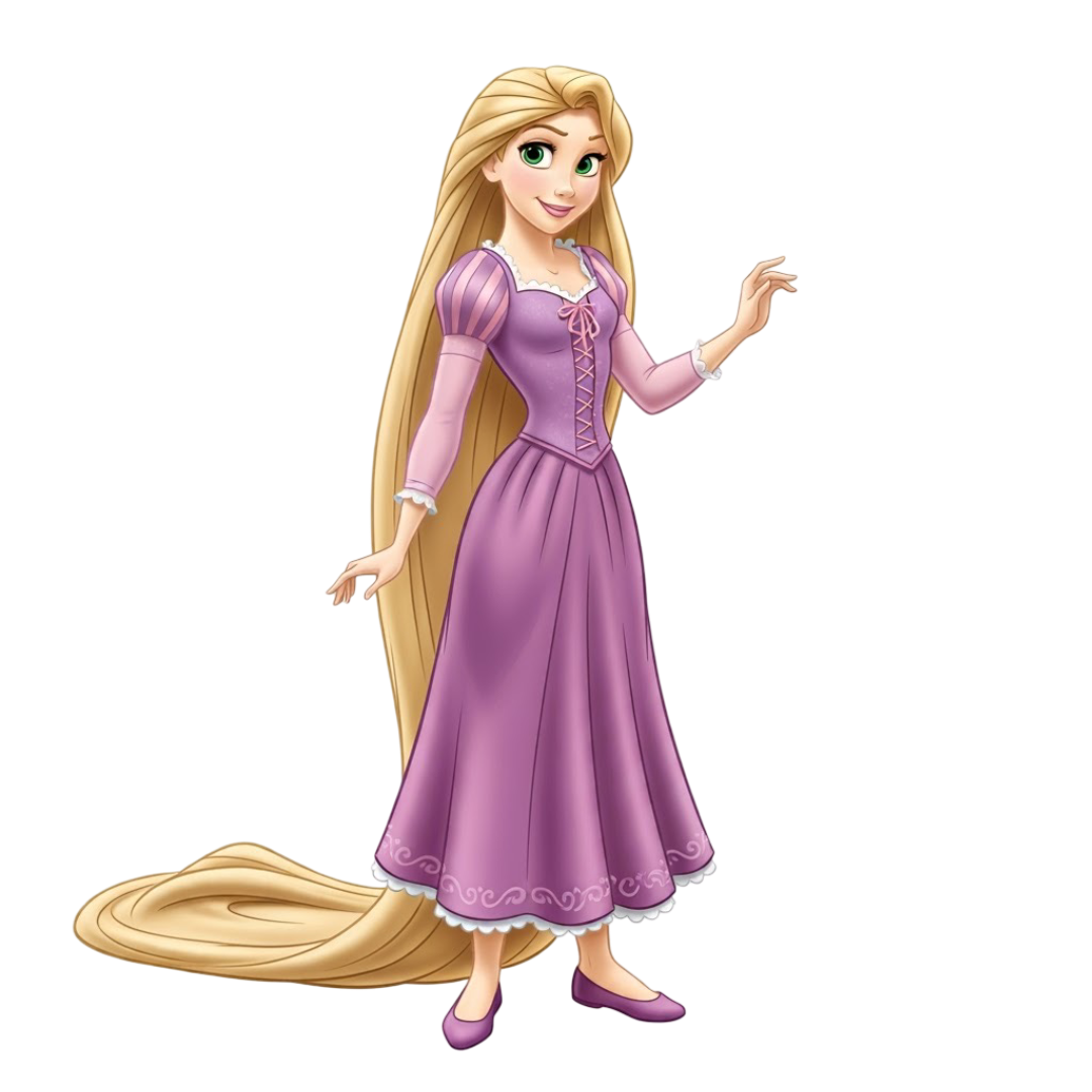 Rapunzel (Tangled) Wears a Purple flat shoes 2 Blank Meme Template