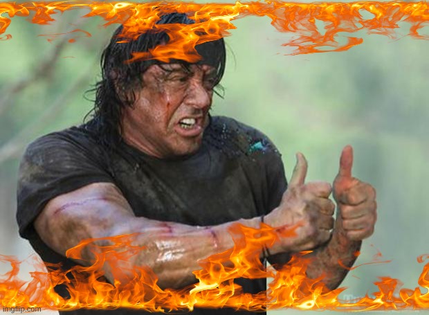 Thumbs Up Rambo | image tagged in thumbs up rambo | made w/ Imgflip meme maker