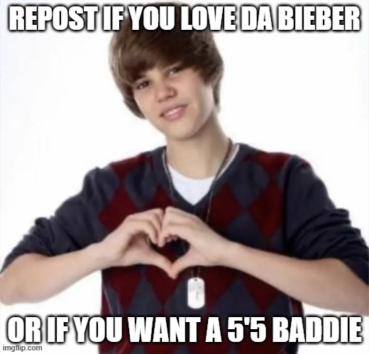 repost if you love da bieber | image tagged in repost if you love da bieber | made w/ Imgflip meme maker