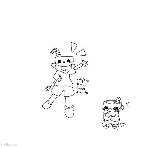 bonus mugman bc I adopted his ass in 2023 | image tagged in e | made w/ Imgflip meme maker