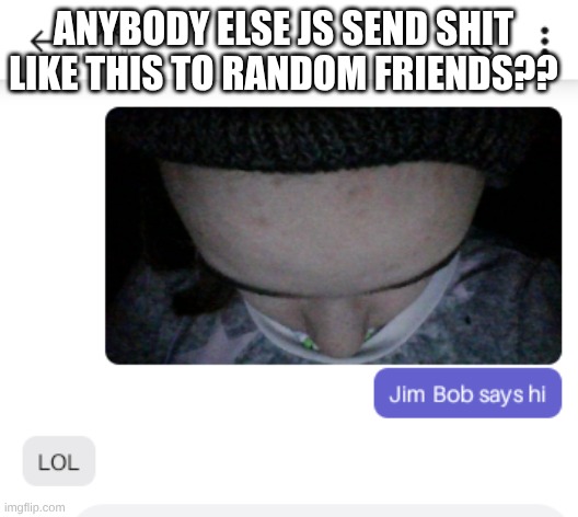 LEMON | ANYBODY ELSE JS SEND SHIT LIKE THIS TO RANDOM FRIENDS?? | made w/ Imgflip meme maker