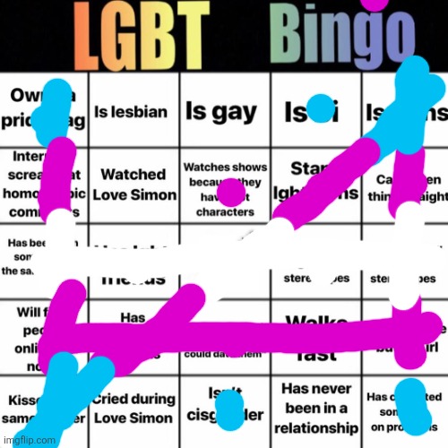 LGBTQ bingo | image tagged in lgbtq bingo | made w/ Imgflip meme maker