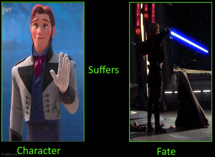 What If Prince Hans Suffers Dooku's Fate | image tagged in star wars | made w/ Imgflip meme maker