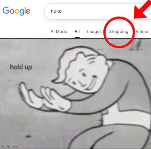 nuke for sale on Amazon | image tagged in fallout hold up,google search,funny | made w/ Imgflip meme maker