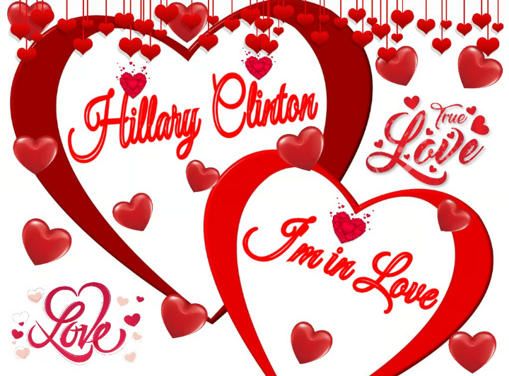 Hillary Heart Throb I'm in Love Blank Meme Template