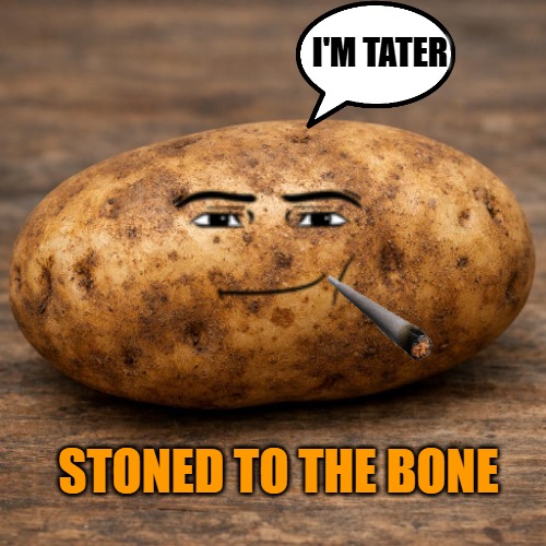 I'M TATER; STONED TO THE BONE | made w/ Imgflip meme maker