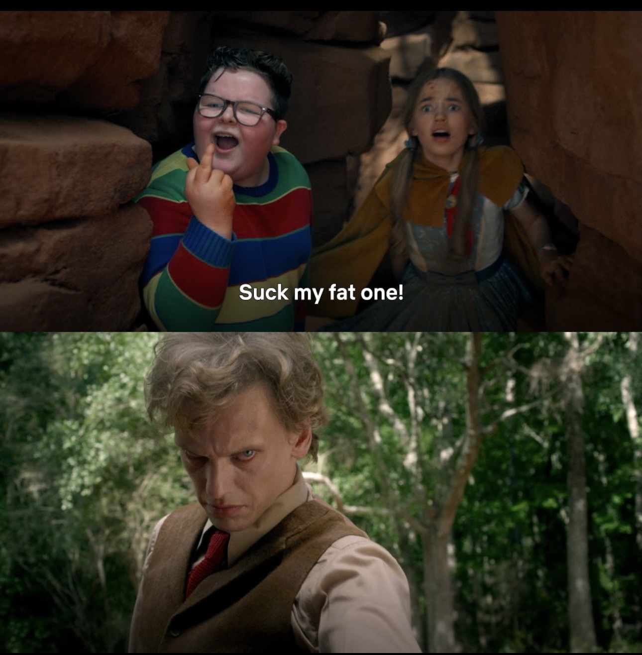 Suck my fat one stranger things Blank Meme Template